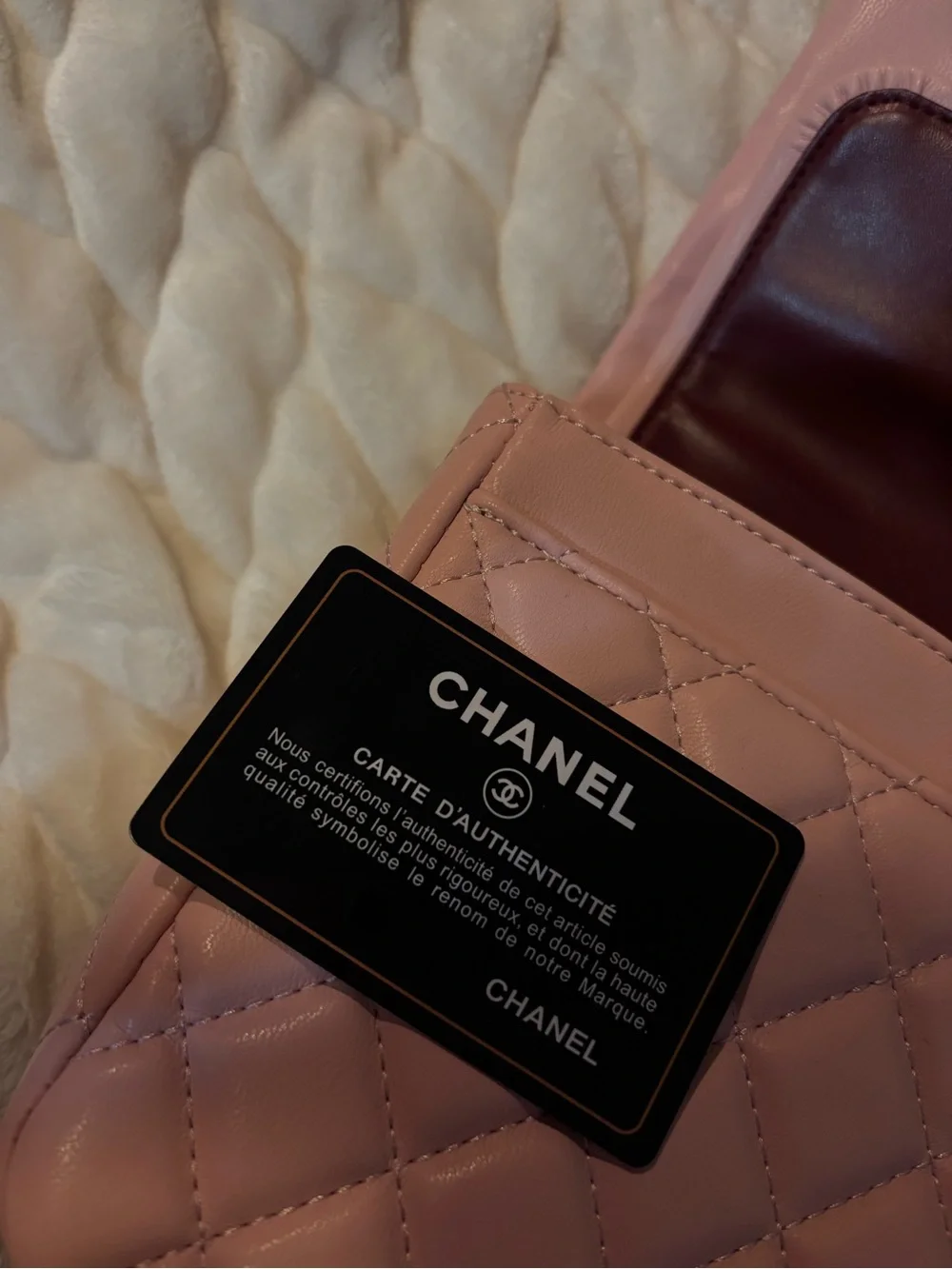 CHANEL Pink Quilted Shoulder Flap Bag with Gold Hardware